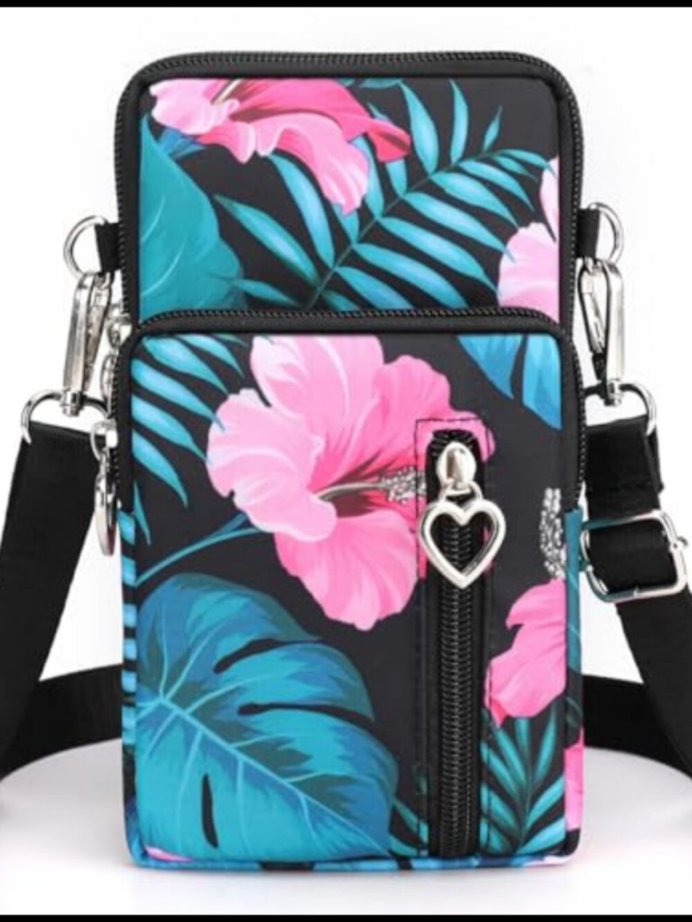 Nylon Crossbody Phone Bag Mini Wallet Shoulder Purse Detachable Strap